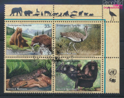 UNO - New York 831-834 Viererblock (kompl.Ausg.) Gestempelt 2000 Gefährdete Tiere (10064434 - Used Stamps