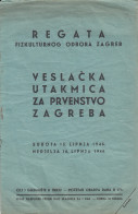 Rowing - Championship Of Zagreb Yugoslavia 1946 Program - Roeisport