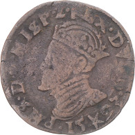 Monnaie, Pays-Bas Espagnols, Philippe II, Liard, 1593, Maastricht, TB+, Cuivre - …-1795 : Periodo Antico