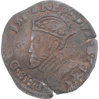 Monnaie, Pays-Bas Espagnols, Philippe II, Liard, 1593, Maastricht, TTB, Cuivre - …-1795 : Période Ancienne