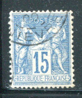 FRANCE- Y&T N°101- Oblitéré - 1898-1900 Sage (Type III)