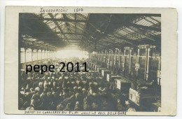 Carte Photo Militaria - Dépôt De Cavalerie Sous Hall Gare Du PLM (Gare De Lyon Paris) Pendant Inondations 1910 - Rare! - Sonstige & Ohne Zuordnung
