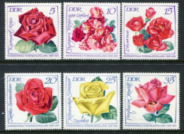 DDR / E. GERMANY 1972 Rose Exhibition MNH / **.  Michel 1763-68 - Unused Stamps