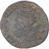 Monnaie, Pays-Bas Espagnols, Philippe II, Liard, 1591, Maastricht, TTB, Cuivre - …-1795 : Vereinigte Provinzen