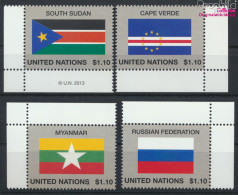 UNO - New York 1344-1347 (kompl.Ausg.) Postfrisch 2013 Flaggen UNO Mitgliedstaaten (10049282 - Ongebruikt
