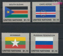 UNO - New York 1344-1347 (kompl.Ausg.) Postfrisch 2013 Flaggen UNO Mitgliedstaaten (10049286 - Nuevos