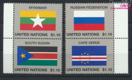UNO - New York 1344-1347 (kompl.Ausg.) Postfrisch 2013 Flaggen UNO Mitgliedstaaten (10049289 - Neufs