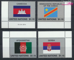 UNO - New York 1400-1403 (kompl.Ausg.) Postfrisch 2014 Flaggen UNO Mitgliedstaaten (10049273 - Unused Stamps