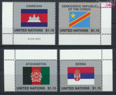 UNO - New York 1400-1403 (kompl.Ausg.) Postfrisch 2014 Flaggen UNO Mitgliedstaaten (10049273 - Neufs