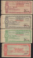 British India 1900 Different 4v Punjab National Bank Specimen Travellers Cheques (**) Inde Indien - Cheques & Traveler's Cheques