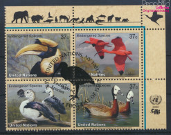 UNO - New York 925-928 Viererblock (kompl.Ausg.) Gestempelt 2003 Vögel (10064255 - Used Stamps