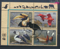 UNO - New York 925-928 Viererblock (kompl.Ausg.) Gestempelt 2003 Vögel (10064256 - Gebruikt