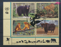 UNO - New York 946-949 Viererblock (kompl.Ausg.) Gestempelt 2004 Säugetiere (10064235 - Used Stamps