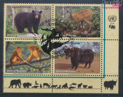 UNO - New York 946-949 Viererblock (kompl.Ausg.) Gestempelt 2004 Säugetiere (10064236 - Used Stamps