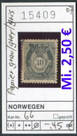 Norwegen 1907 - Norway 1907 - Norvege 1907 - Norge 1907 - Michel 86 - Oo Oblit. Used Gebruikt - - Oblitérés