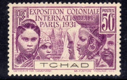 Tchad  N° 57 X Partie De Série : Exposition Coloniale  : 50 C. Violet.  Trace De Charnière Sinon TB - Ungebraucht