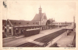 FRANCE - 02 - CHAUNY - La Gare - Carte Postale Ancienne - Chauny