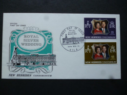 NEW HEBRIDES SILVER WEDDING FDC - Otros & Sin Clasificación