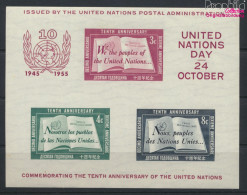 UNO - New York Block1II (kompl.Ausg.) Type II Postfrisch 1955 10 Jahre UNO (10049426 - Ungebraucht
