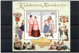 Kazakhstan 2010 .Costumes (Korea, Belarus). S/S Of Of 2v: 32,190. Michel # BL 44 - Kazakhstan