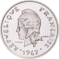 Monnaie, Polynésie Française, 10 Francs, 1967, Paris, ESSAI, FDC, Nickel - Frans-Polynesië