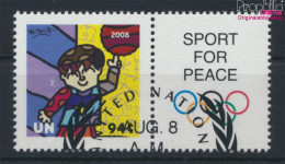 UNO - New York 1102Zf Mit Zierfeld (kompl.Ausg.) Gestempelt 2008 Olympische Sommerspiele (10063446 - Usados