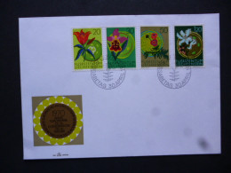 LIECHETENSTEIN SG 519-22 FLOWERS - FDC