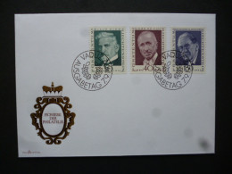 LIECHETENSTEIN SG 554-56 PIONEER OF PHILATELIE - FDC