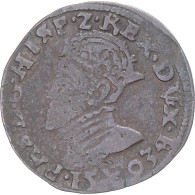 Monnaie, Pays-Bas Espagnols, Philippe II, Liard, 1593, Maastricht, TB+, Cuivre - …-1795 : Vereinigte Provinzen