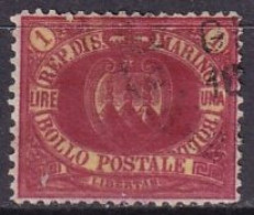 SAINT-MARIN - 1 L. Rouge Sur Jaune FAUX - Used Stamps