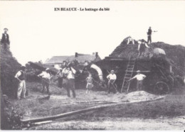 CENTRE BEAUCE Reproduction CP Le BATTAGE DU BLE - Cultures