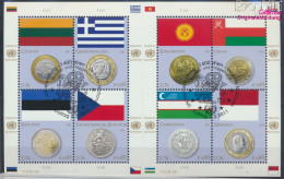 UNO - Wien 691-698Klb Kleinbogen (kompl.Ausg.) Gestempelt 2011 Flaggen Und Münzen (10046880 - Gebruikt