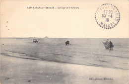 France - Saint Jean Le Thomas - Groupe De Pêcheurs - Lib. Laprovost  - Carte Postale Ancienne - Le Mont Saint Michel