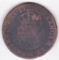 1 Sol 1789 M Toulouse . Louis XVI , En Cuivre, Gadoury 350 - 1774-1791 Luis XVI