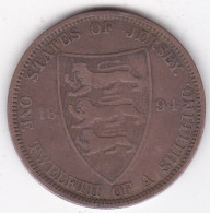 Jersey , 1/12 Shilling 1894. Victoria , Bronze ,  KM# 8 - Jersey