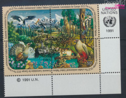 UNO - New York 608-611 Viererblock (kompl.Ausg.) Gestempelt 1991 Wirtschaft (10036420 - Used Stamps