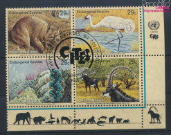 UNO - New York 644-647 Viererblock (kompl.Ausg.) Gestempelt 1993 Gefährdete Tiere (10036279 - Used Stamps