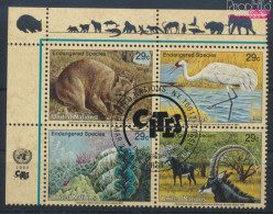 UNO - New York 644-647 Viererblock (kompl.Ausg.) Gestempelt 1993 Gefährdete Tiere (10036280 - Used Stamps