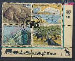 UNO - New York 644-647 Viererblock (kompl.Ausg.) Gestempelt 1993 Gefährdete Tiere (10036284 - Used Stamps