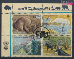 UNO - New York 644-647 Viererblock (kompl.Ausg.) Gestempelt 1993 Gefährdete Tiere (10036290 - Used Stamps