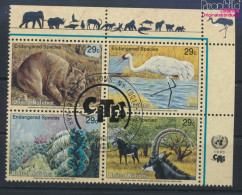 UNO - New York 644-647 Viererblock (kompl.Ausg.) Gestempelt 1993 Gefährdete Tiere (10036292 - Used Stamps