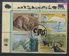UNO - New York 644-647 Viererblock (kompl.Ausg.) Gestempelt 1993 Gefährdete Tiere (10036294 - Used Stamps