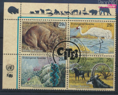 UNO - New York 644-647 Viererblock (kompl.Ausg.) Gestempelt 1993 Gefährdete Tiere (10036295 - Used Stamps