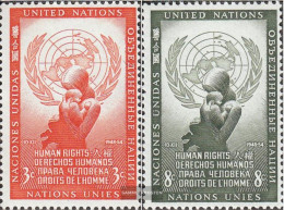 UN - NEW York 33-34 (complete Issue) Unmounted Mint / Never Hinged 1954 Human Rights - Nuovi