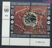 UNO - New York 671-674 Viererblock (kompl.Ausg.) Gestempelt 1994 Naturkatastrophen-Prophylaxe (10036772 - Usados