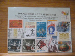 NETHERLANDS USED 100 ALL DIFFERENT IN PKT - Colecciones Completas