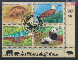 UNO - New York 681-684 Viererblock (kompl.Ausg.) Gestempelt 1995 Gefährdete Tiere (10036715 - Used Stamps