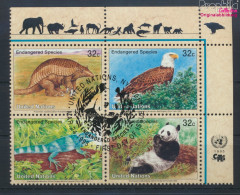 UNO - New York 681-684 Viererblock (kompl.Ausg.) Gestempelt 1995 Gefährdete Tiere (10036716 - Used Stamps