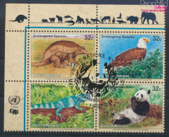 UNO - New York 681-684 Viererblock (kompl.Ausg.) Gestempelt 1995 Gefährdete Tiere (10036723 - Oblitérés