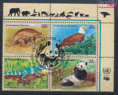UNO - New York 681-684 Viererblock (kompl.Ausg.) Gestempelt 1995 Gefährdete Tiere (10036724 - Used Stamps